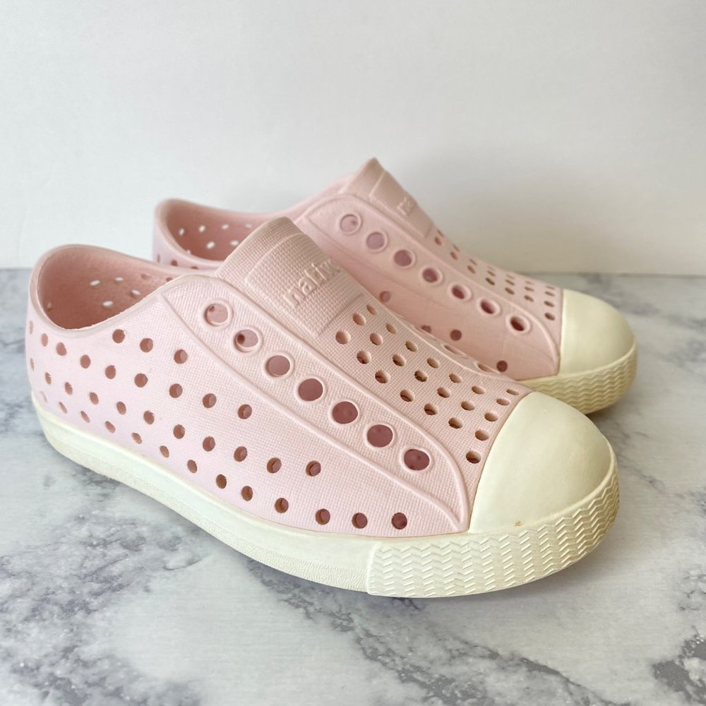 Native Girls Jefferson Slip Ons Water Shoes Size C8 Pink White